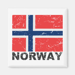 Íman Bandeira do vintage de Noruega