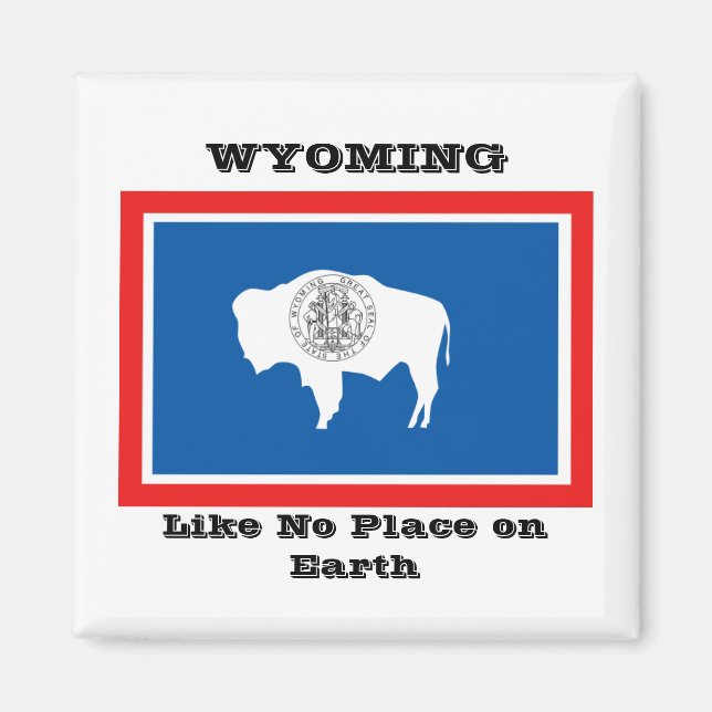 Íman Bandeira do Wyoming (Frente)