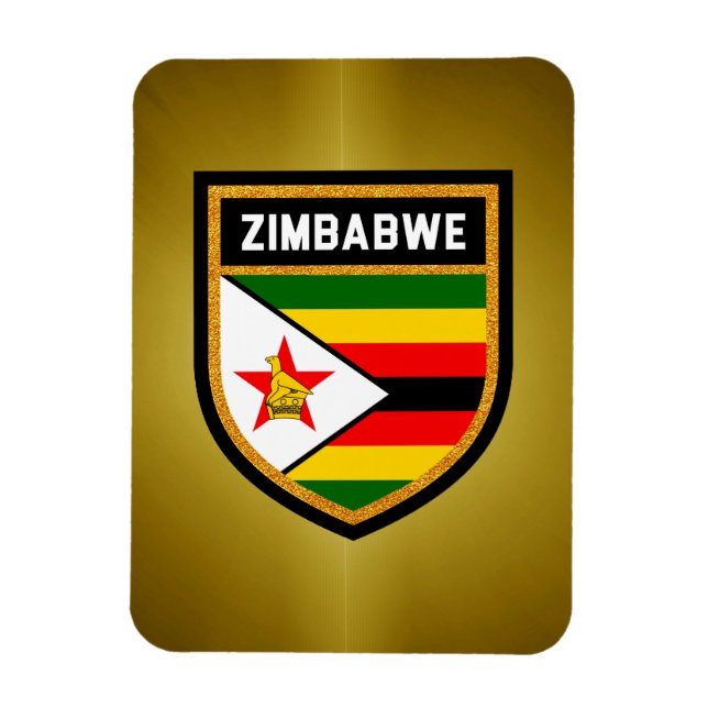 Íman Bandeira do Zimbabué (Vertical)
