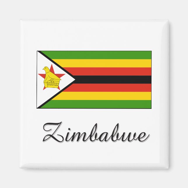 Íman Bandeira do Zimbabué (Frente)