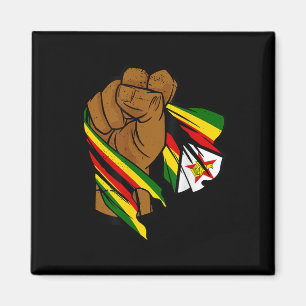 Íman Bandeira do Zimbábue Pride Handfist Heritage Zimbá