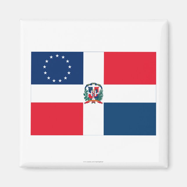 Íman Bandeira Dominicana-Americana (Frente)
