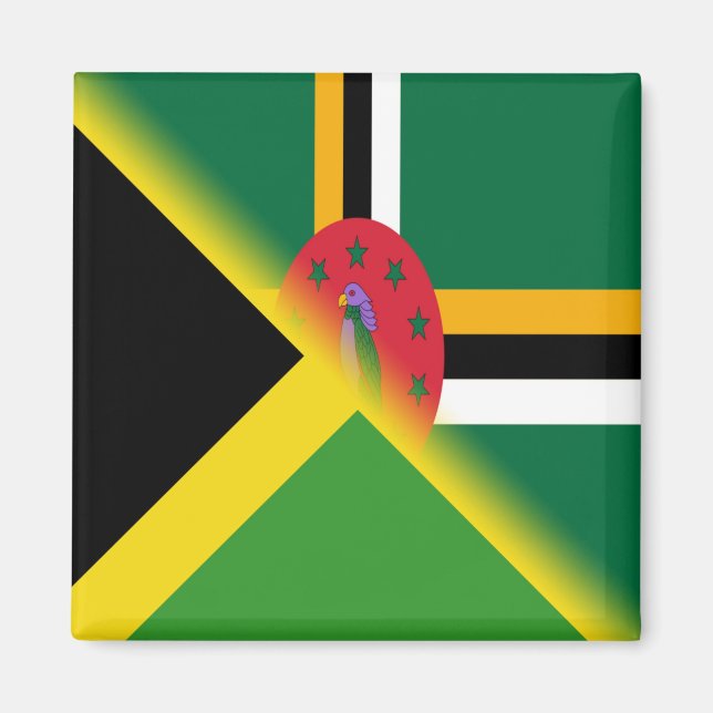Íman Bandeira Dominicana jamaicana | Half Jamaica Domin (Frente)
