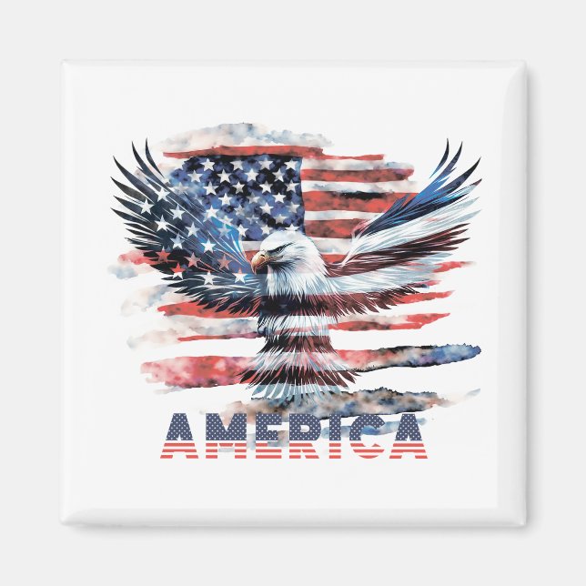 Íman Bandeira dos Estados Unidos. América (Frente)