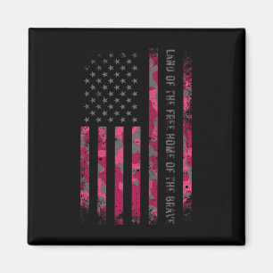 Íman Bandeira dos EUA Camo Rosa Camuflagem Militar Dani