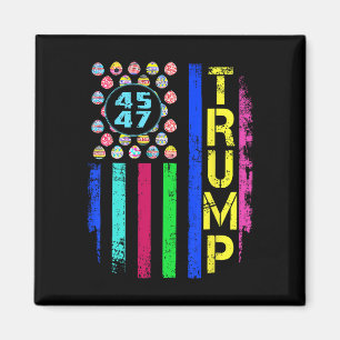 Íman Bandeira Dos Eua Com Ovos Engraçado Trump 45 47 Di