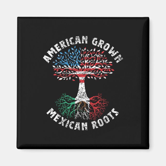 Íman Bandeira dos EUA da Árvore com Raízes Cherokee Cul (Frente)