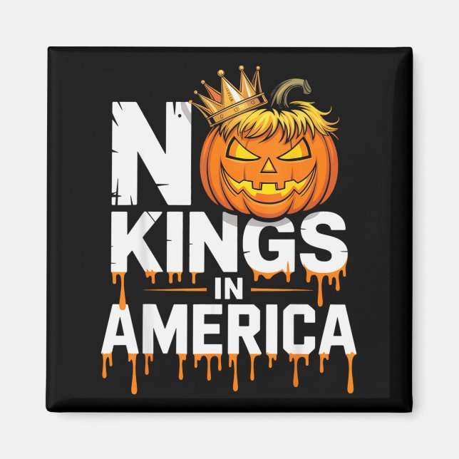 Íman Bandeira dos EUA Desgastada Funny No Kings Hallowe (Frente)