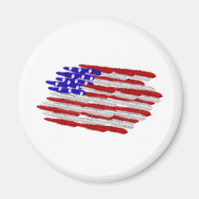 Íman Bandeira dos EUA em Penas (Frente)