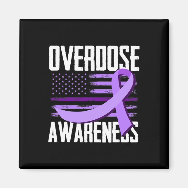 Íman Bandeira dos EUA Patriótica Overdose de Droga Over (Frente)