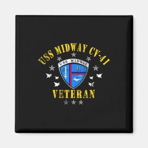Íman Bandeira dos EUA Veterano do Porta-Aviões Uss Midw