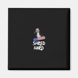 Íman Bandeira Duro Americana Panda Bear Snowboard T
