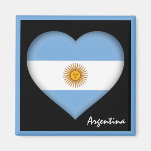 Íman Bandeira e coração argentinos, feriado argentino