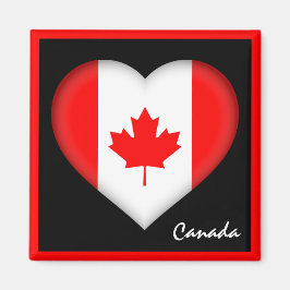 Íman Bandeira e coração canadenses, feriado no Canadá/e