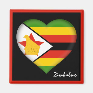 Íman Bandeira e coração do Zimbábue, feriado na Áfr