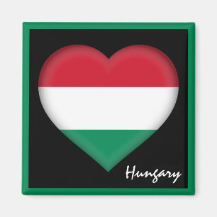 Íman Bandeira e coração húngaros, feriado húngaro/e