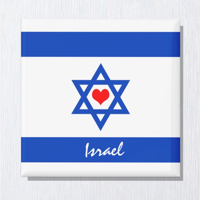Íman Bandeira e Coração israelense - viagem israelenses (Criador carregado)