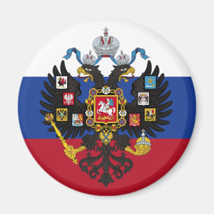 Íman Bandeira E Crest Russos