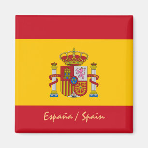 Íman Bandeira e Espanha espanholas, fãs de férias/esp