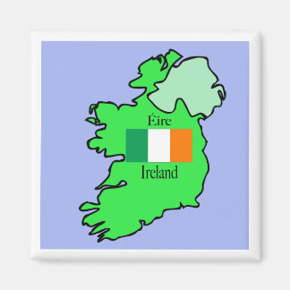 Íman Bandeira e mapa da República da Irlanda