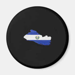 Íman Bandeira e mapa de El Salvador