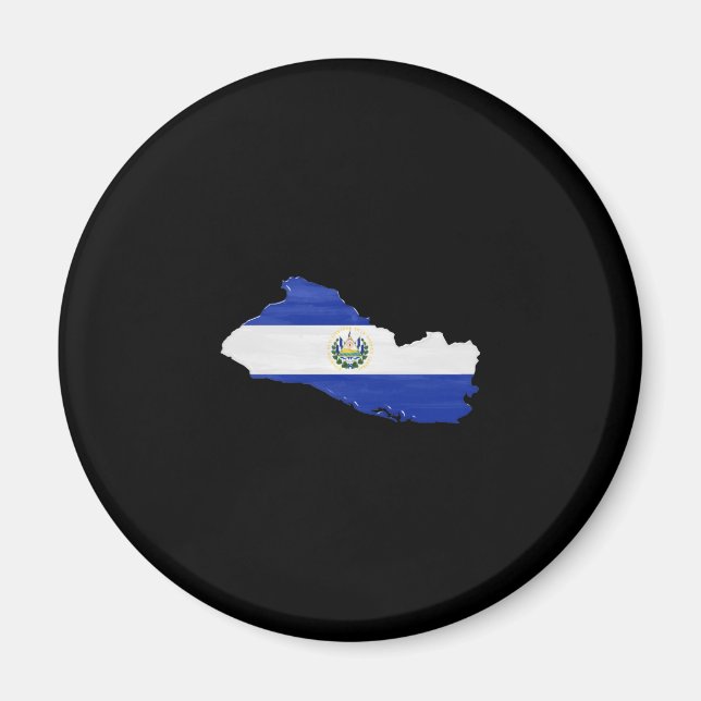 Íman Bandeira e mapa de El Salvador (Frente)