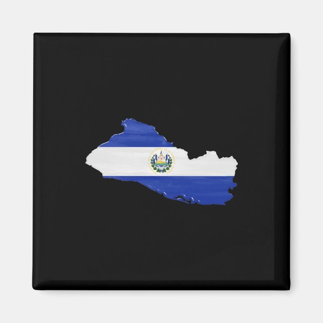Íman Bandeira e mapa de El Salvador (Frente)