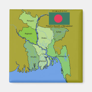 Íman Bandeira e mapa do Bangladesh