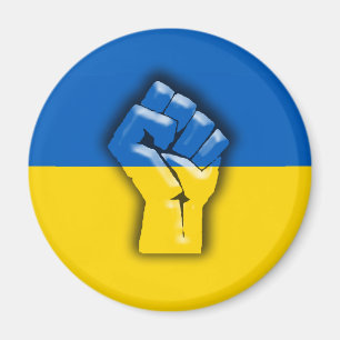 Íman BANDEIRA e PUNHO de UCRÂNIA para a solidariedade