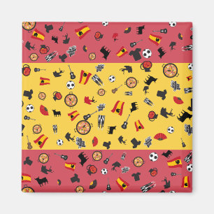 Íman Bandeira espanhola com artigos famosos de Espanha