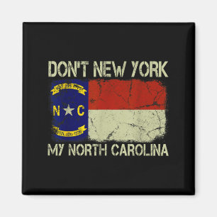 Íman Bandeira Estadual Vintage Não Nova York Meu Norte