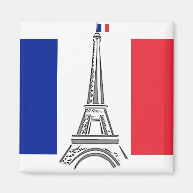 Íman Bandeira francesa Eiffel Tower Paris Magnet (Frente)