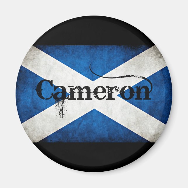 Íman bandeira grunge Cameron (Frente)