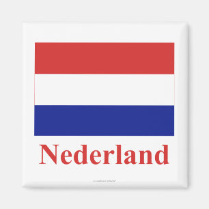 Íman Bandeira holandesa com nome no Dutch