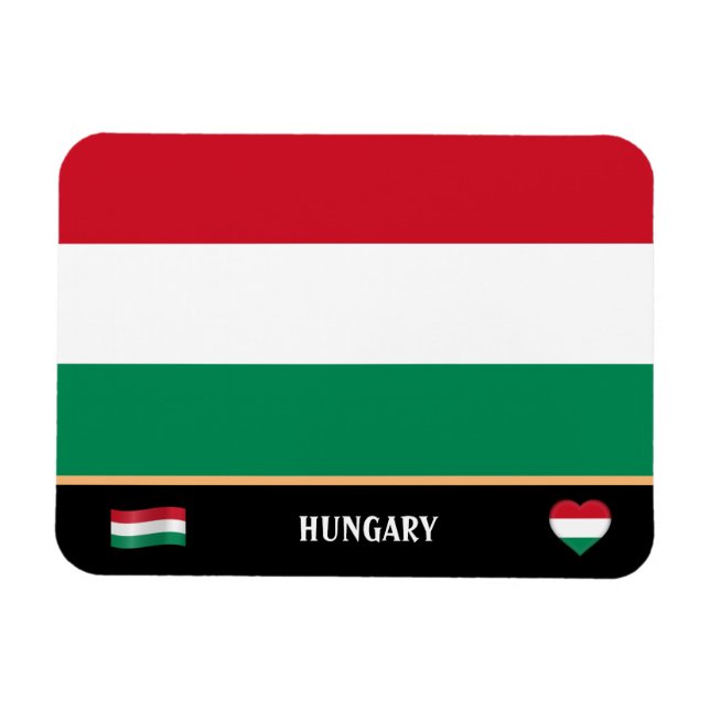 Íman Bandeira húngara e viagem da Hungria / Hungria (Horizontal)