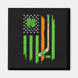 Íman Bandeira Irlandesa Trevo Sortudo Amante de Hóquei