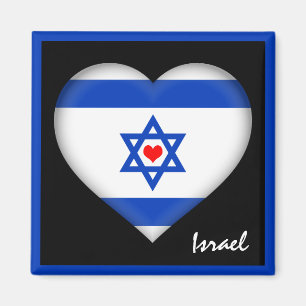 Íman Bandeira israelense e coração israelense, viagem