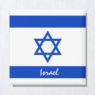 Íman Bandeira israelense e fãs de férias/esportes isr