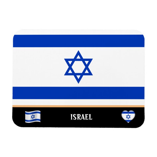 Íman Bandeira israelense e viagem israelense / Israel (Horizontal)