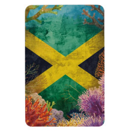 Íman bandeira jamaicana debaixo d'água
