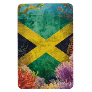 Íman bandeira jamaicana debaixo d'água