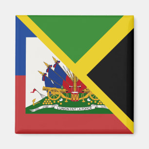 Íman Bandeira jamaicana do Haiti Half Jamaica Haiti