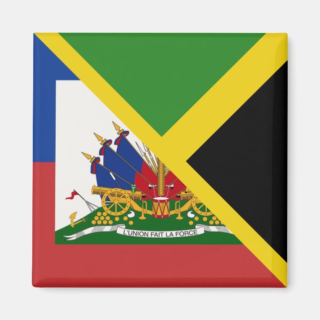 Íman Bandeira jamaicana do Haiti | Half Jamaica Haiti (Frente)