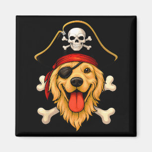 Íman Bandeira Jolly Roger de Pirata do Cão Retriever Do