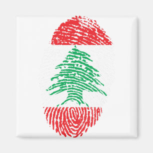 Íman Bandeira Libanesa Impressão Digital Orgulho do Pa