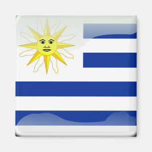 Íman Bandeira lustrosa de Uruguai