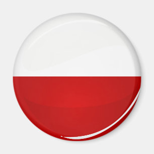 Íman Bandeira lustrosa do polonês do círculo