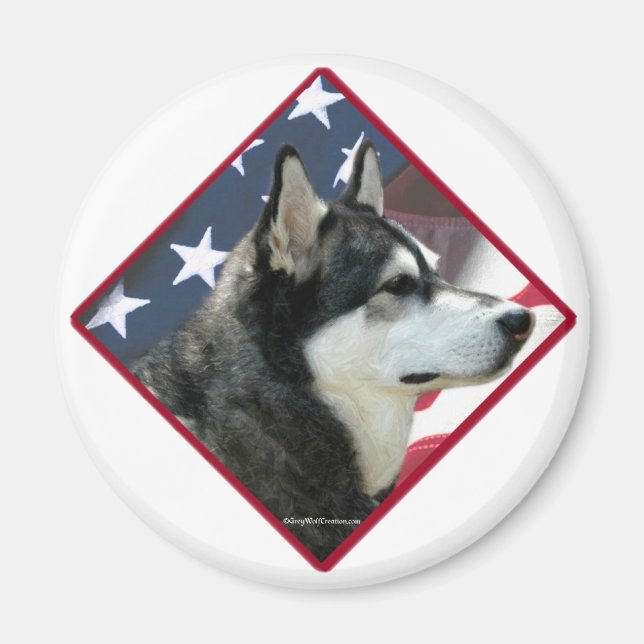 Íman Bandeira Malamute do Alasca 2 (Frente)