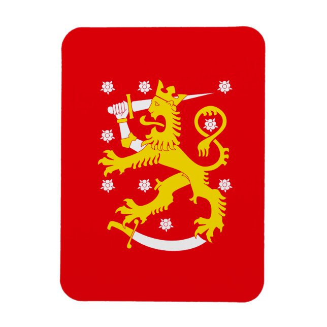 Íman Bandeira Medieval da Finlândia (Vertical)