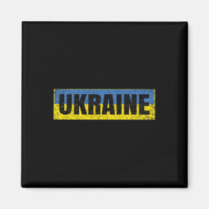 Íman Bandeira Nacional Ucraniana Mapa Vintage Ucrânia P